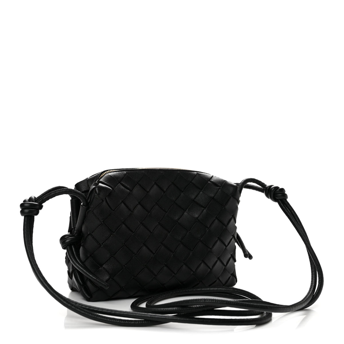 Bottega Veneta Nappa Intrecciato Mini Loop Camera Bag Black 3 of 12