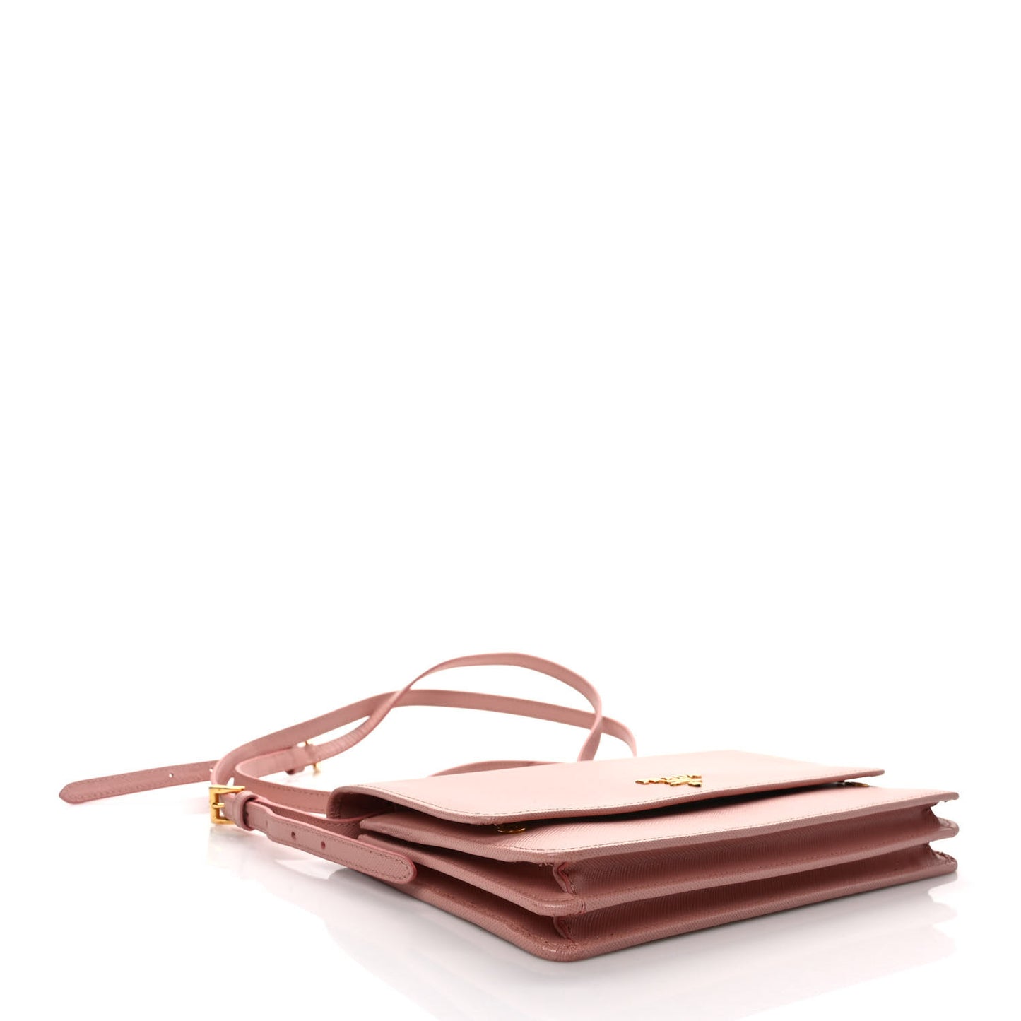 Saffiano Metal Flap Wallet With Strap Orchidea