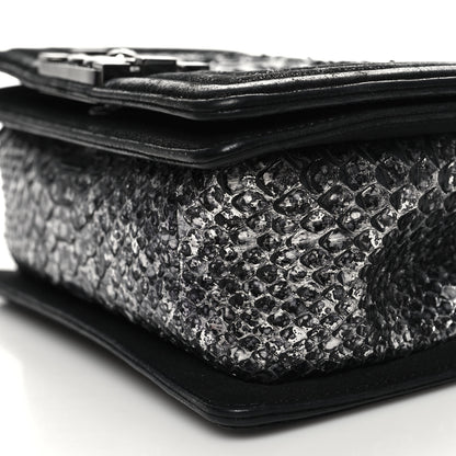 Chanel Snakeskin Calfskin Small Boy Flap Black Black 10 of 11