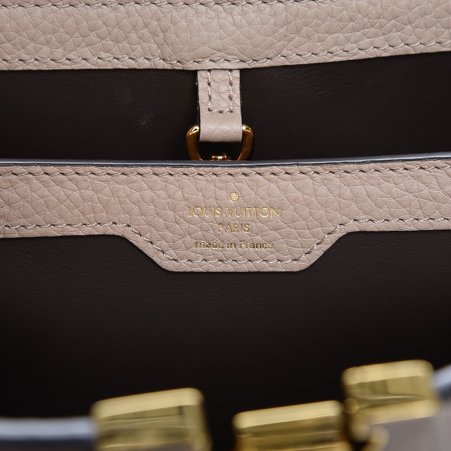 Louis Vuitton Taurillon Capucines PM Galet 7 of 7