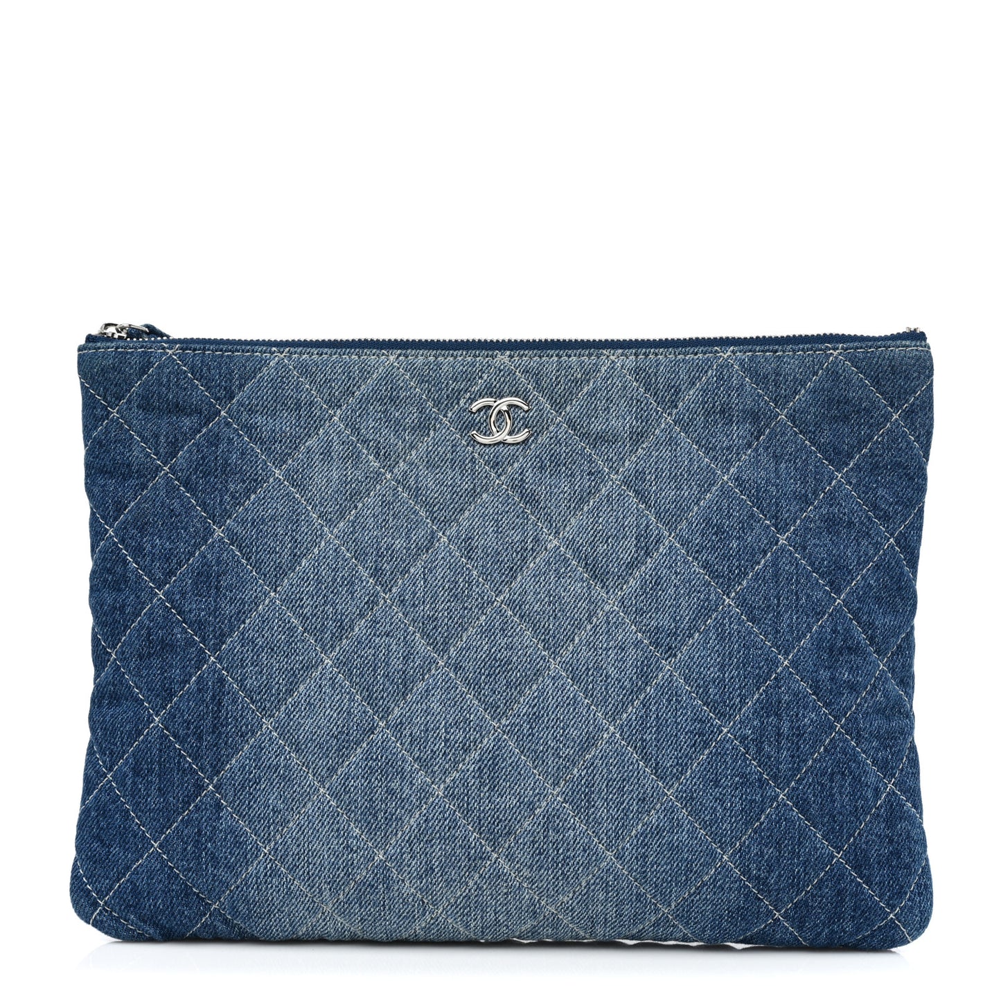 Denim Pocket Medium Cosmetic Case Blue