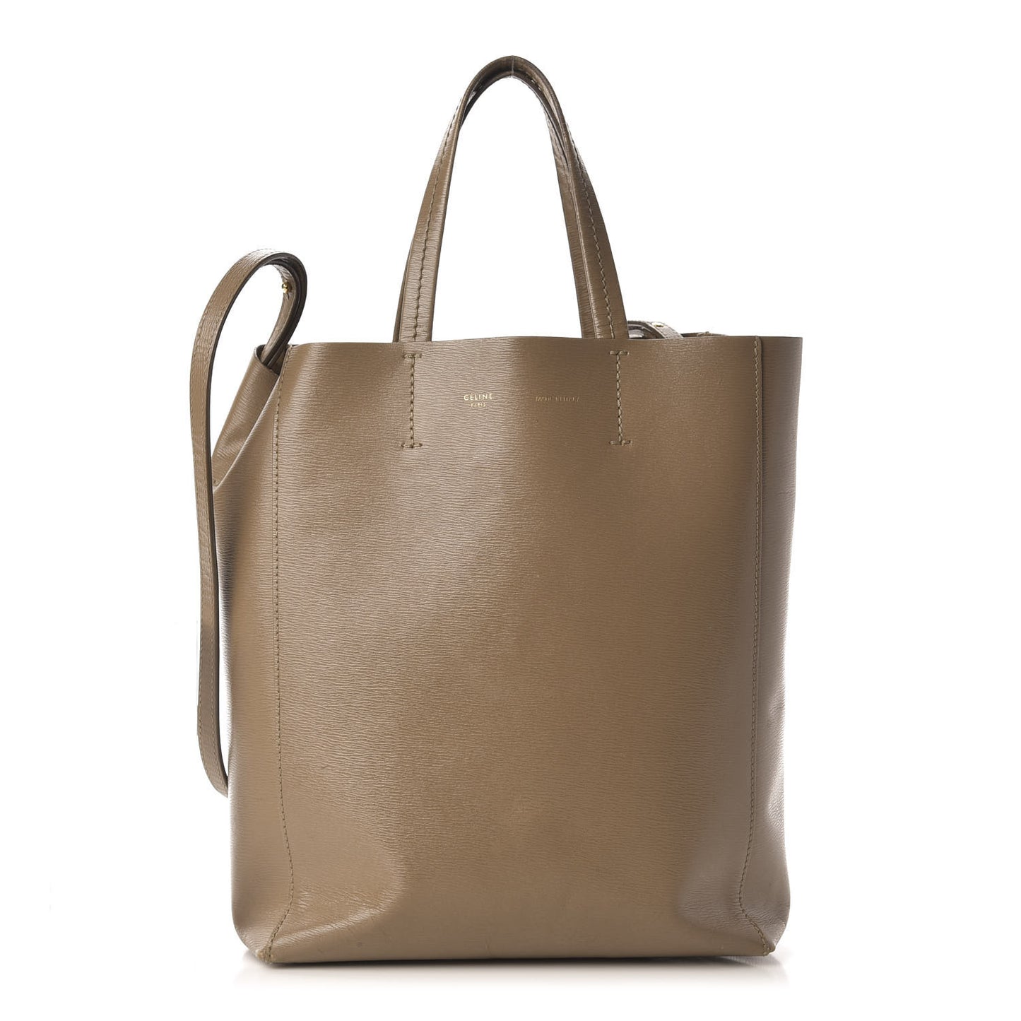 Liege Calfskin Small Vertical Cabas Taupe