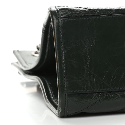 Saint Laurent Crinkled Calfskin Matelasse Monogram Medium Niki Shopper Tote New Vert 7 of 8
