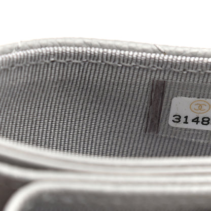 Chanel Caviar Quilted Flap Card Holder On Chain Grey 8 of 8