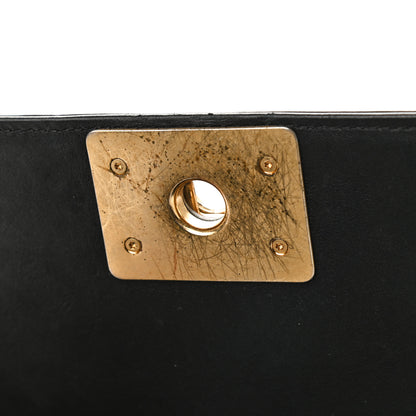 Chanel Calfskin Medium Boy Logo Top Handle Flap Black 9 of 16