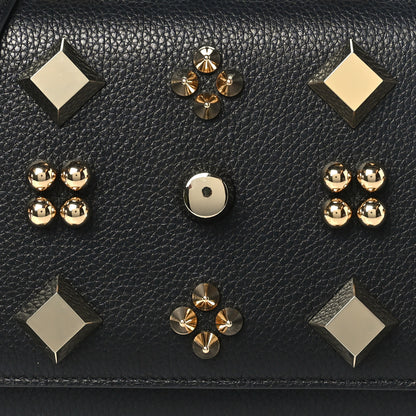 Christian Louboutin Calfskin Spikes Paloma Wallet On Chain Black 7 of 9