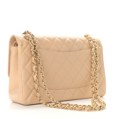 Chanel Caviar Quilted Jumbo Double Flap Beige 3 of 9