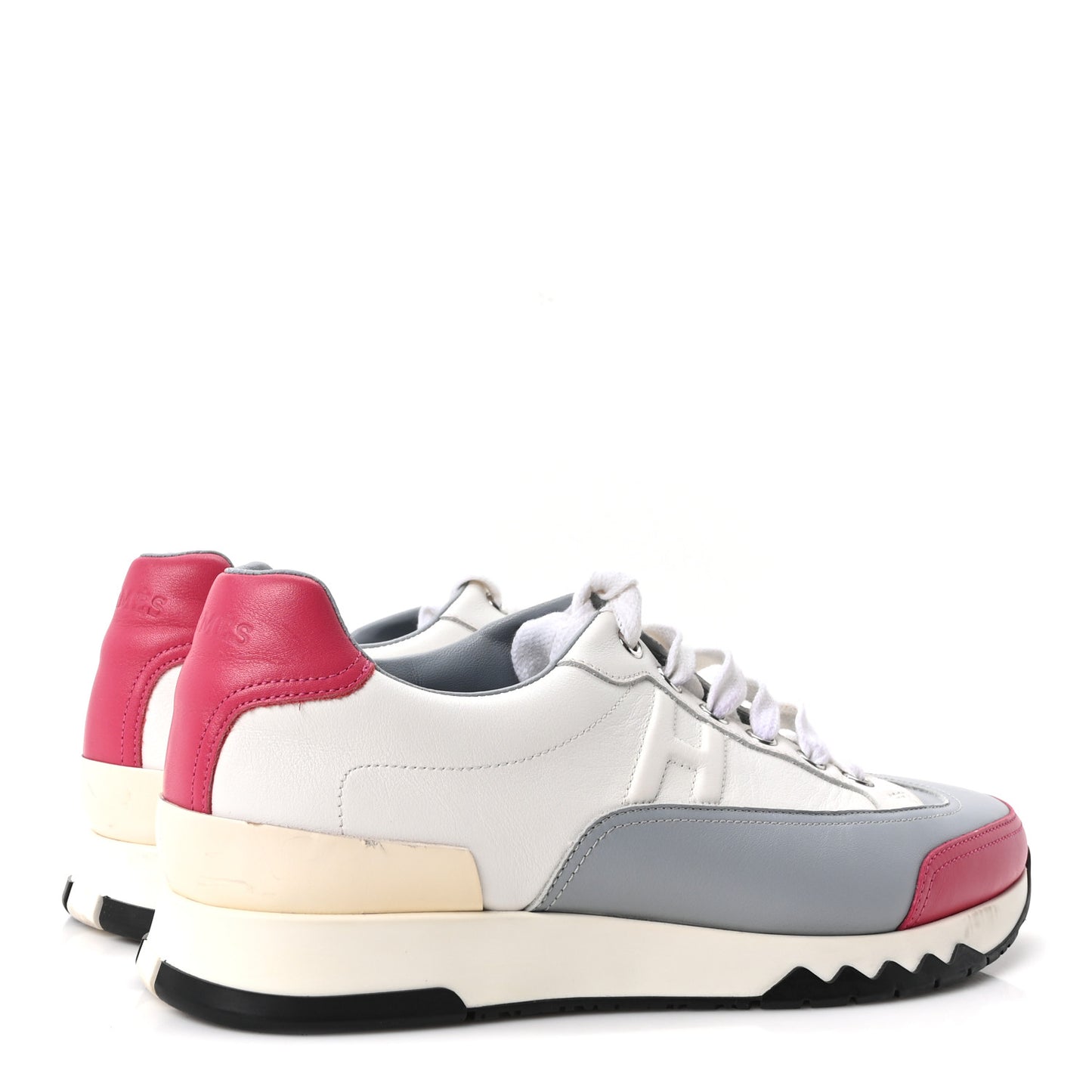 Calfskin Womens Trail Sneakers 38 Multicolore White