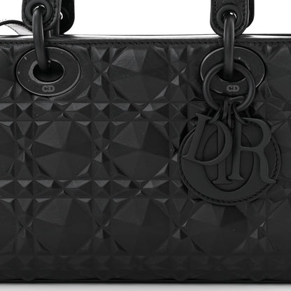 Christian Dior Calfskin Cannage Diamond Medium Lady D-Joy Black 6 of 9