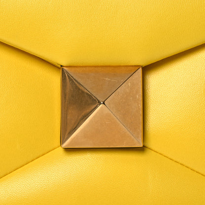 Valentino Garavani Nappa One Stud Chain Clutch Yellow 8 of 15