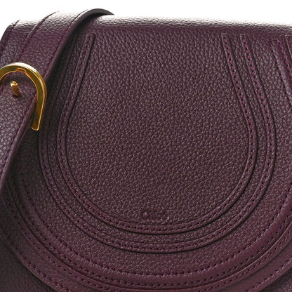Chloe Grained Calfskin Small Marcie Saddle Bag Dimness Purple 8 of 10