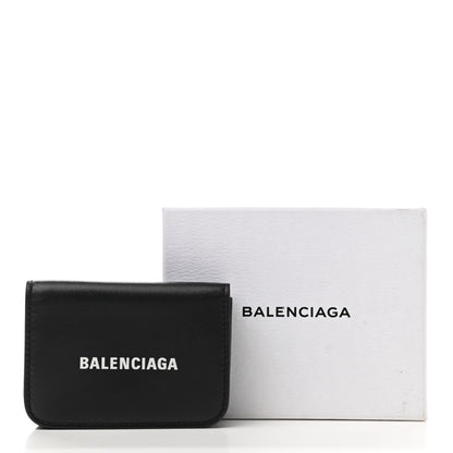 Balenciaga Calfskin Logo Mini Cash Wallet Black 11 of 11