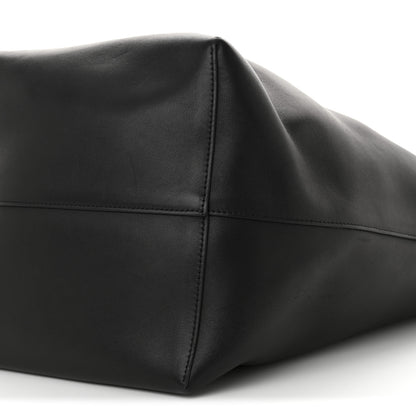 The Row Polished Saddle Calfskin Large N/S Park Tote Black 10 of 10