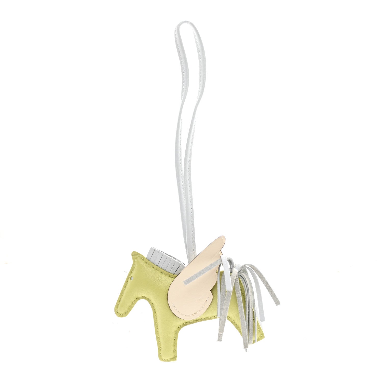 Hermes Milo Lambskin Grigri Rodeo Pegase Horse Bag Charm PM Jaune Bourgeon Bleu Brume Nata 1 of 4