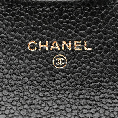 Chanel Caviar Quilted Flap Card Holder Wallet Black 6 of 9
