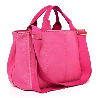 Prada Canapa Small Logo Tote Fuxia 4 of 15