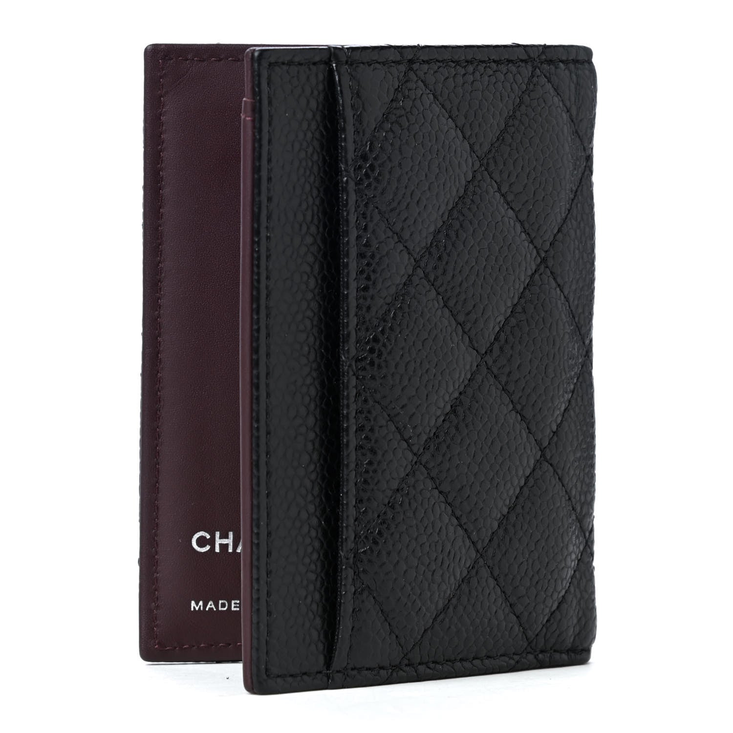 Chanel Caviar Quilted Card Holder Wallet Black 2 of 4