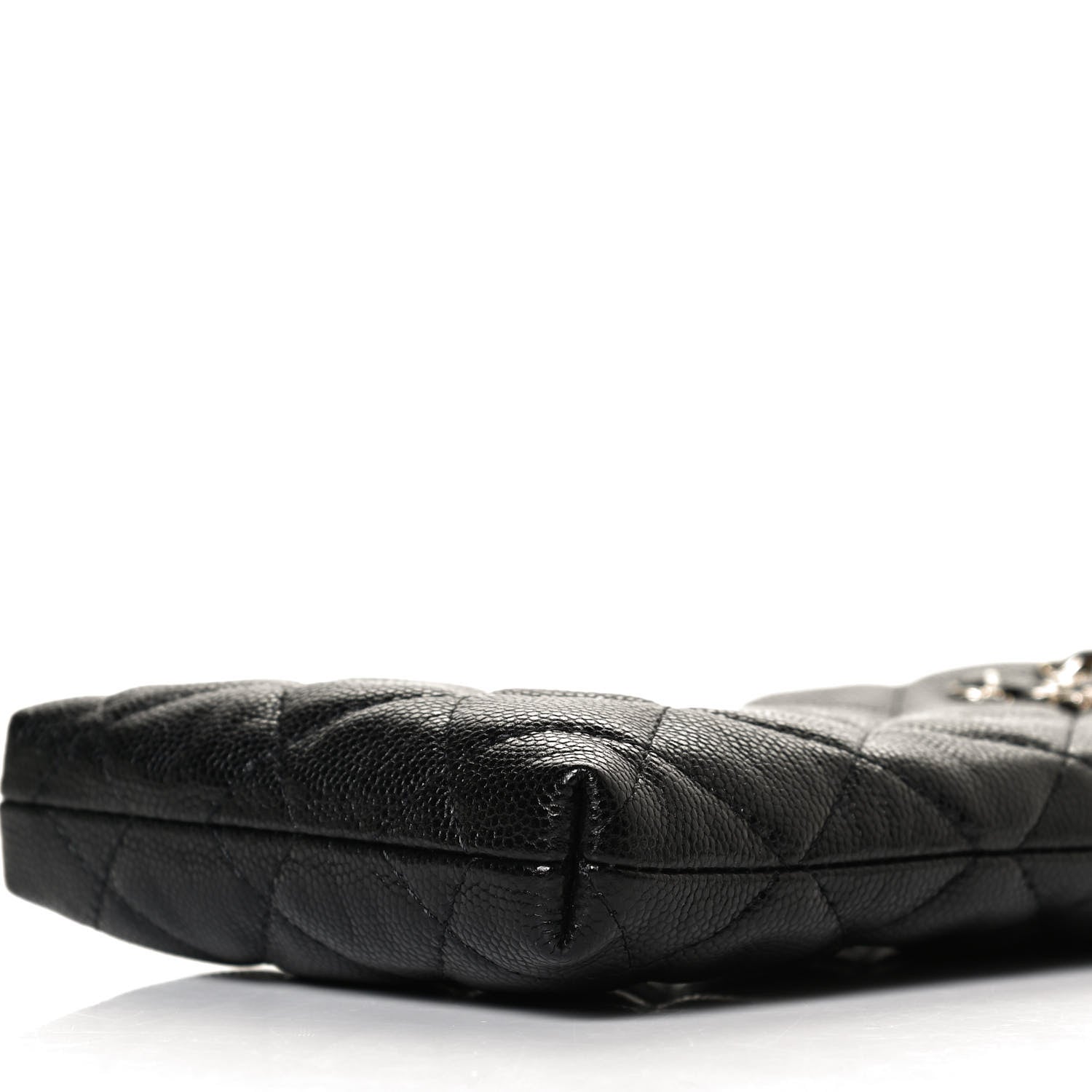 Chanel Caviar Quilted French New Wave Phone Holder With Chain Black 11 of 13