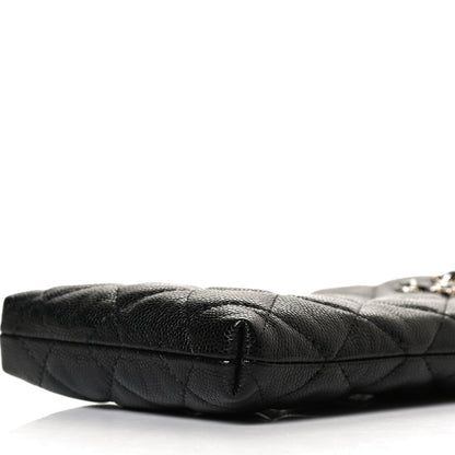 Chanel Caviar Quilted French New Wave Phone Holder With Chain Black 11 of 13