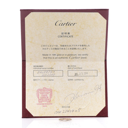 Cartier 18K Pink Gold Diamond Ballerine Wedding Band Ring 49 5 6 of 6