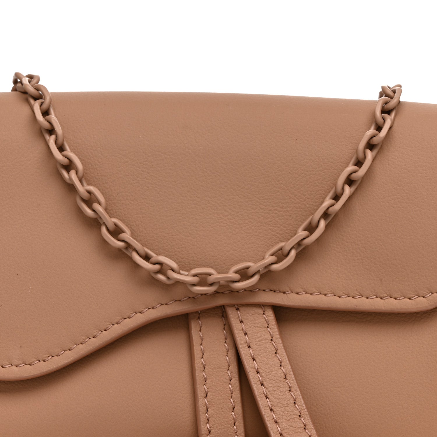 Christian Dior Ultra Matte Calfskin Nano Saddle Chain Pouch Rose Des Vents 7 of 9