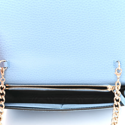 Gucci Dollar Calfskin Medium Betty Chain Wallet Mineral Blue 5 of 10