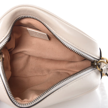 Gucci Calfskin Matelasse Mini GG Marmont Chain Shoulder Bag White 5 of 10