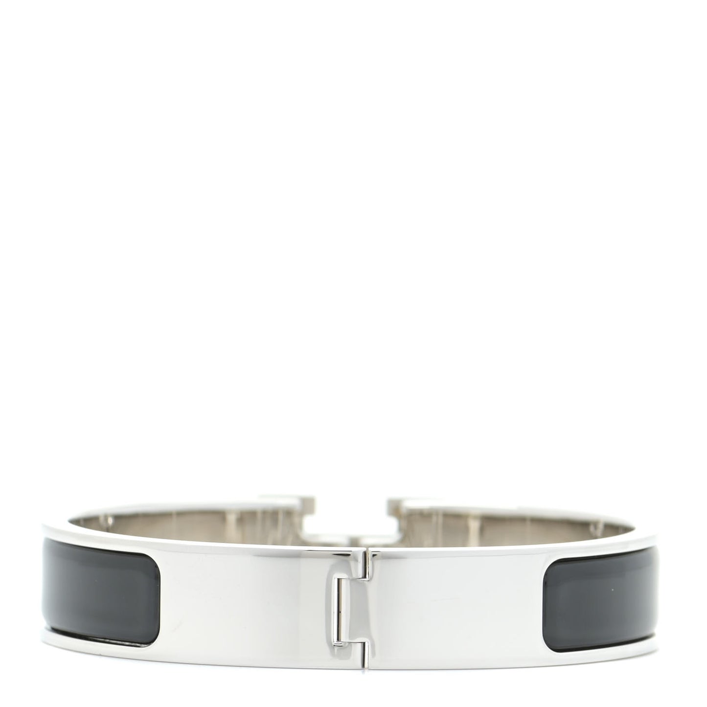 Enamel Narrow Clic Clac H Bracelet PM Black