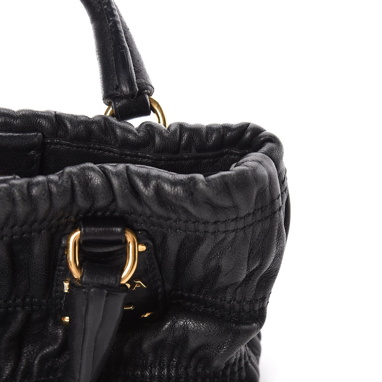 Nappa Gaufre Mini Crossbody Bag Black