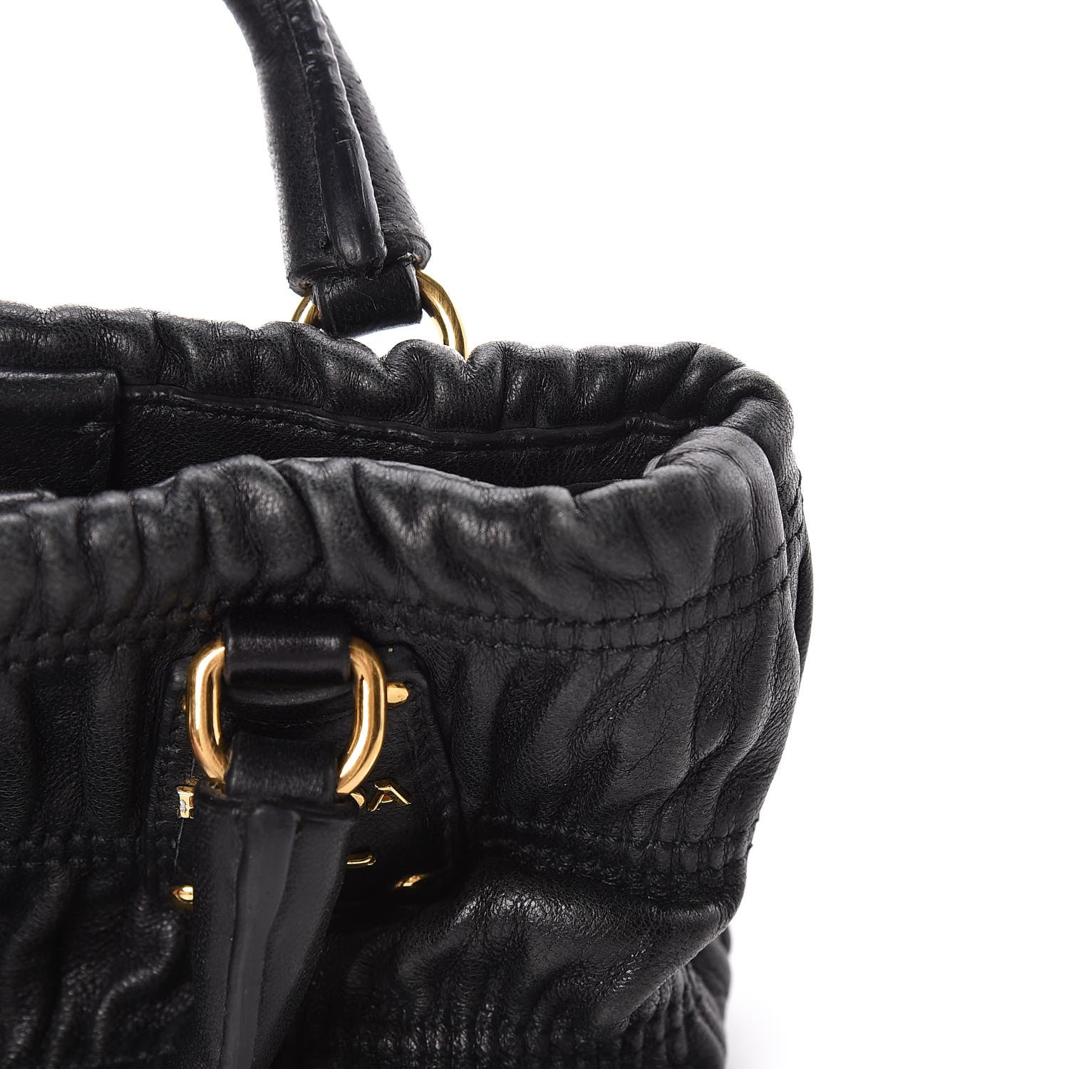 Prada Nappa Gaufre Mini Crossbody Bag Black 15 of 16