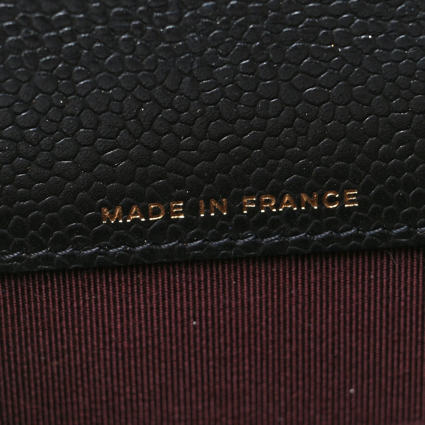 Caviar Quilted Flap Card Holder Wallet Black