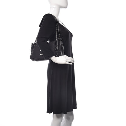 Chanel Calfskin Diamond Stitch Accordion Flap Black 2 of 9