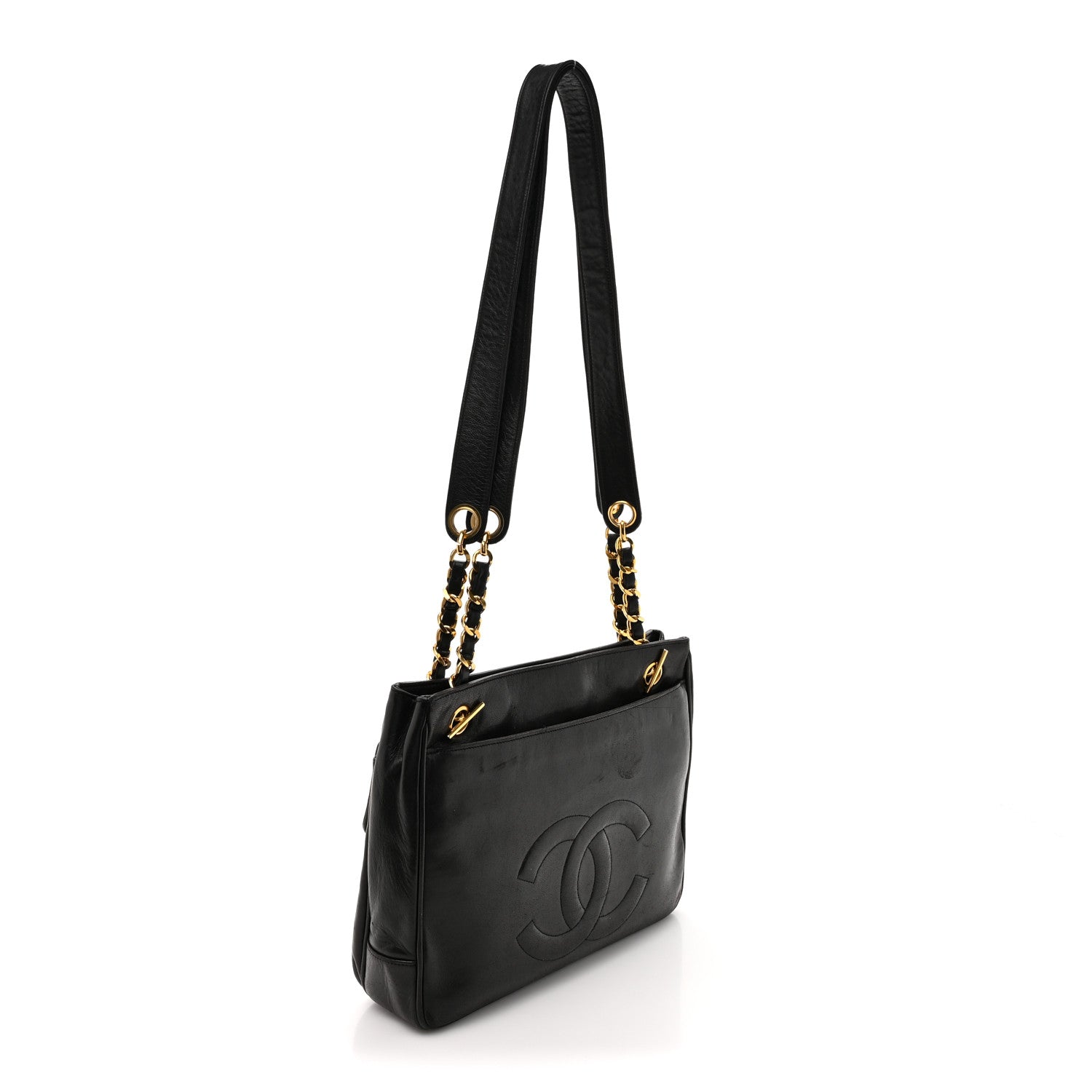 Chanel Lambskin Flap Shoulder Bag Black 2 of 14