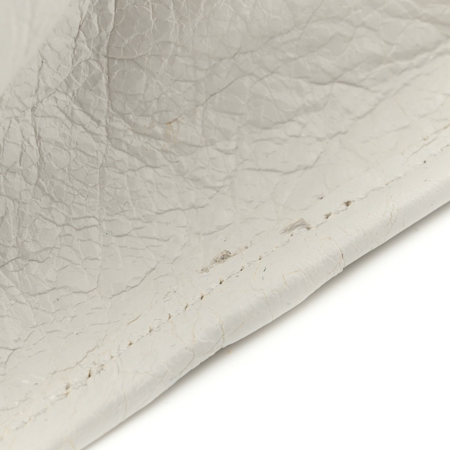 Agneau Arena Silver Hardware Medium Le City Optic White