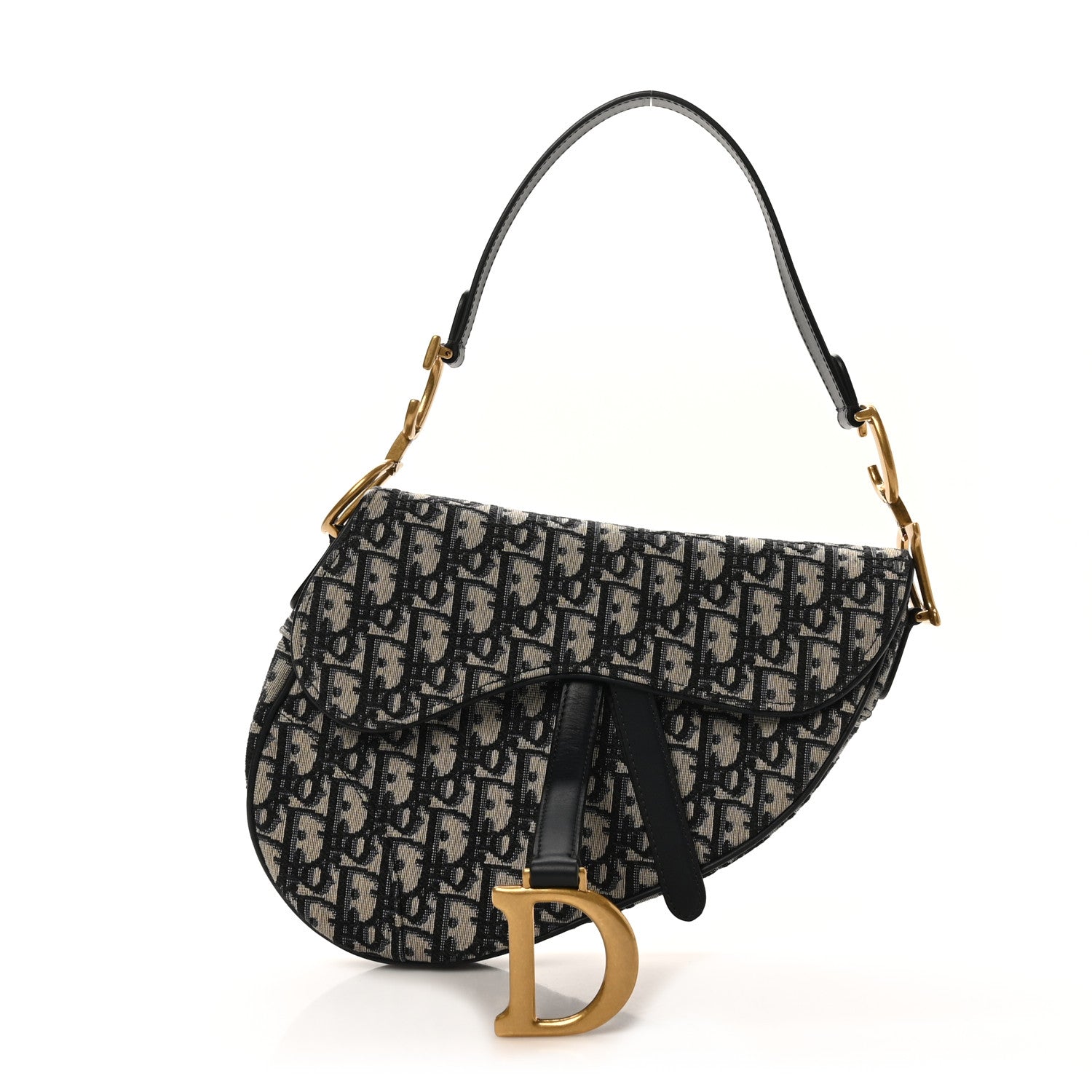 Christian Dior Oblique Saddle Bag Blue 1 of 10