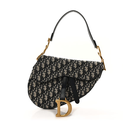 Christian Dior Oblique Saddle Bag Blue 1 of 10