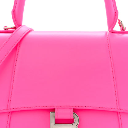 Balenciaga Shiny Box Calfskin Small Hourglass Top Handle Bag Acid Fuchsia 8 of 13