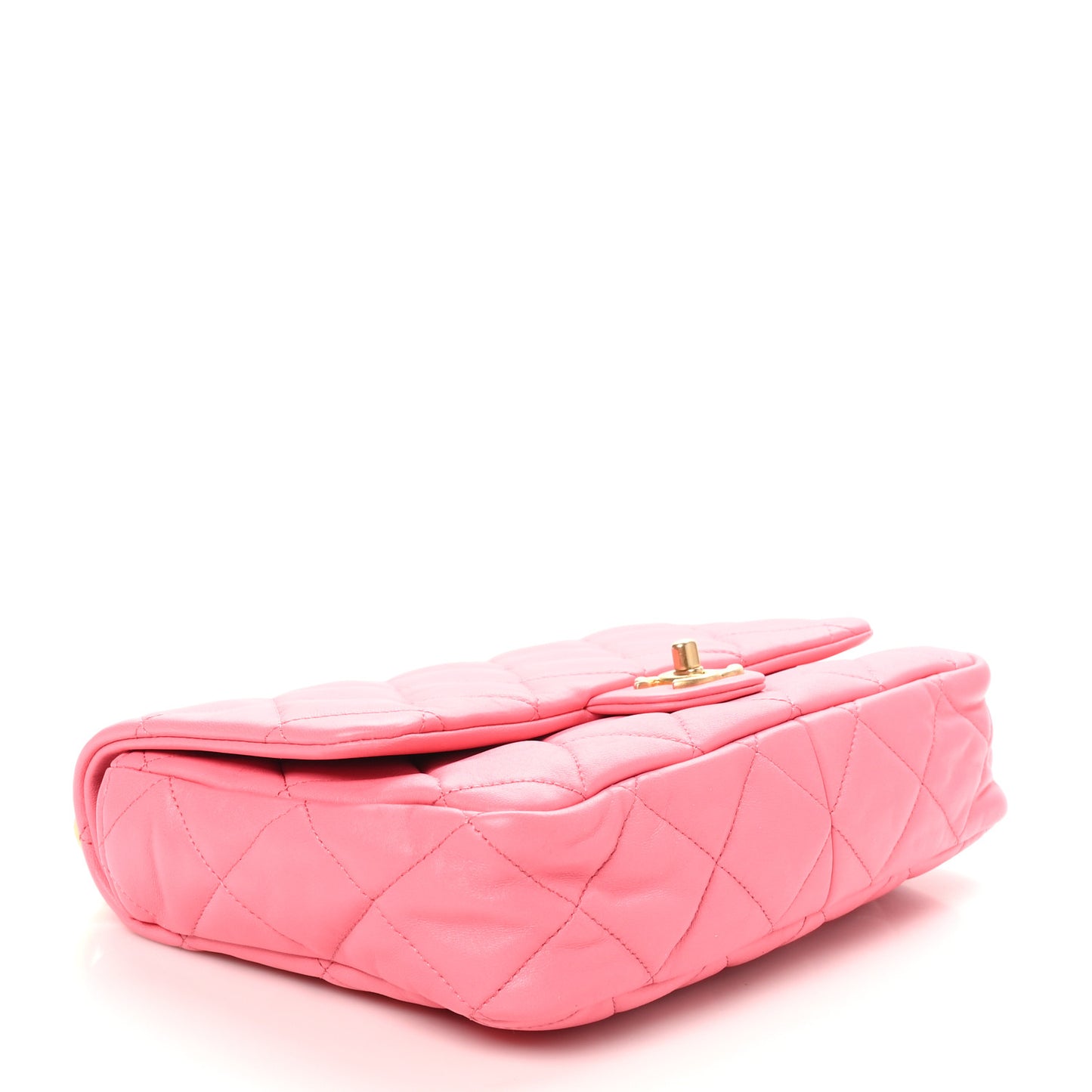 Lambskin Quilted Large CC Funky Town Flap Pink