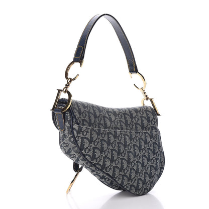 Christian Dior Monogram Saddle Bag Blue 3 of 10