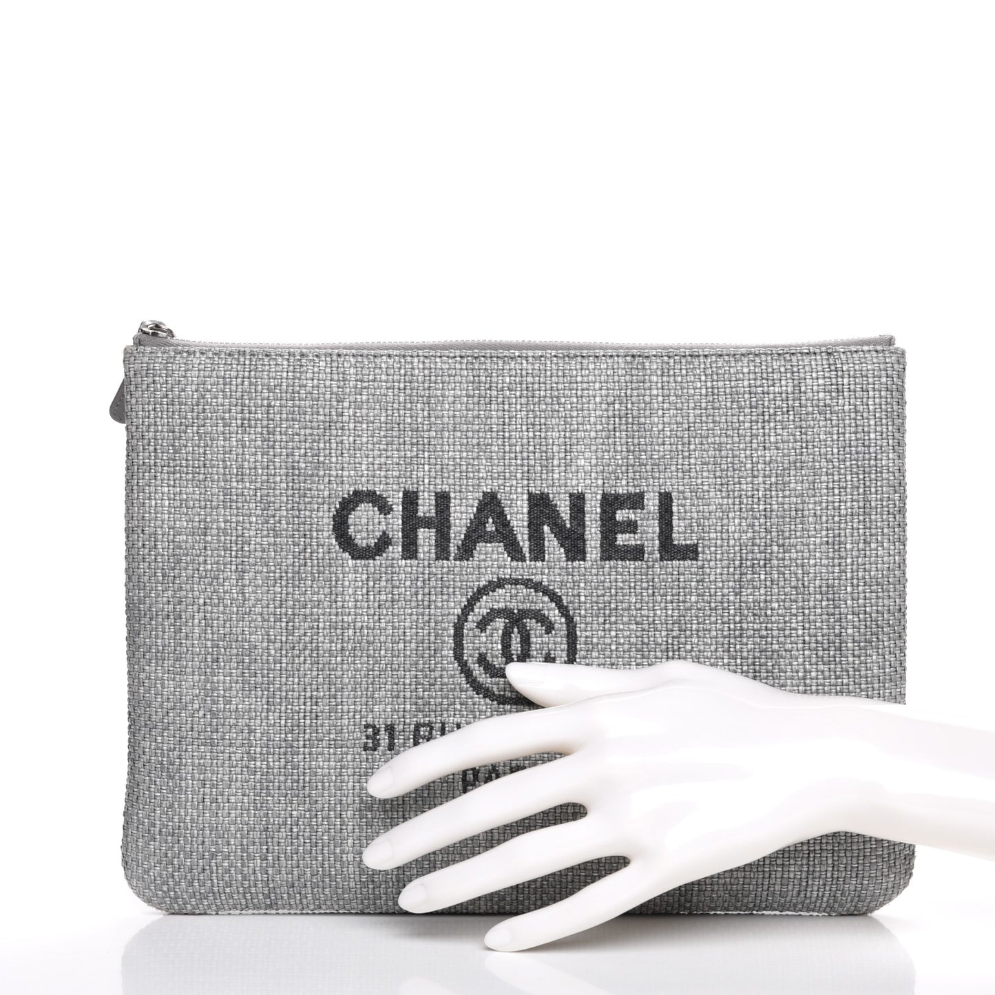Canvas Large Deauville Pouch Grey