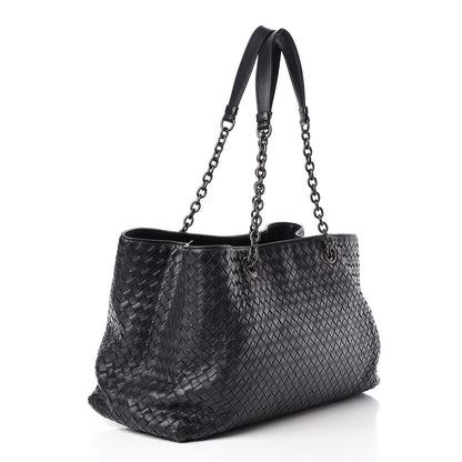 Bottega Veneta Nappa Intrecciato Large Classic Chain Strap Tote Ink 3 of 23