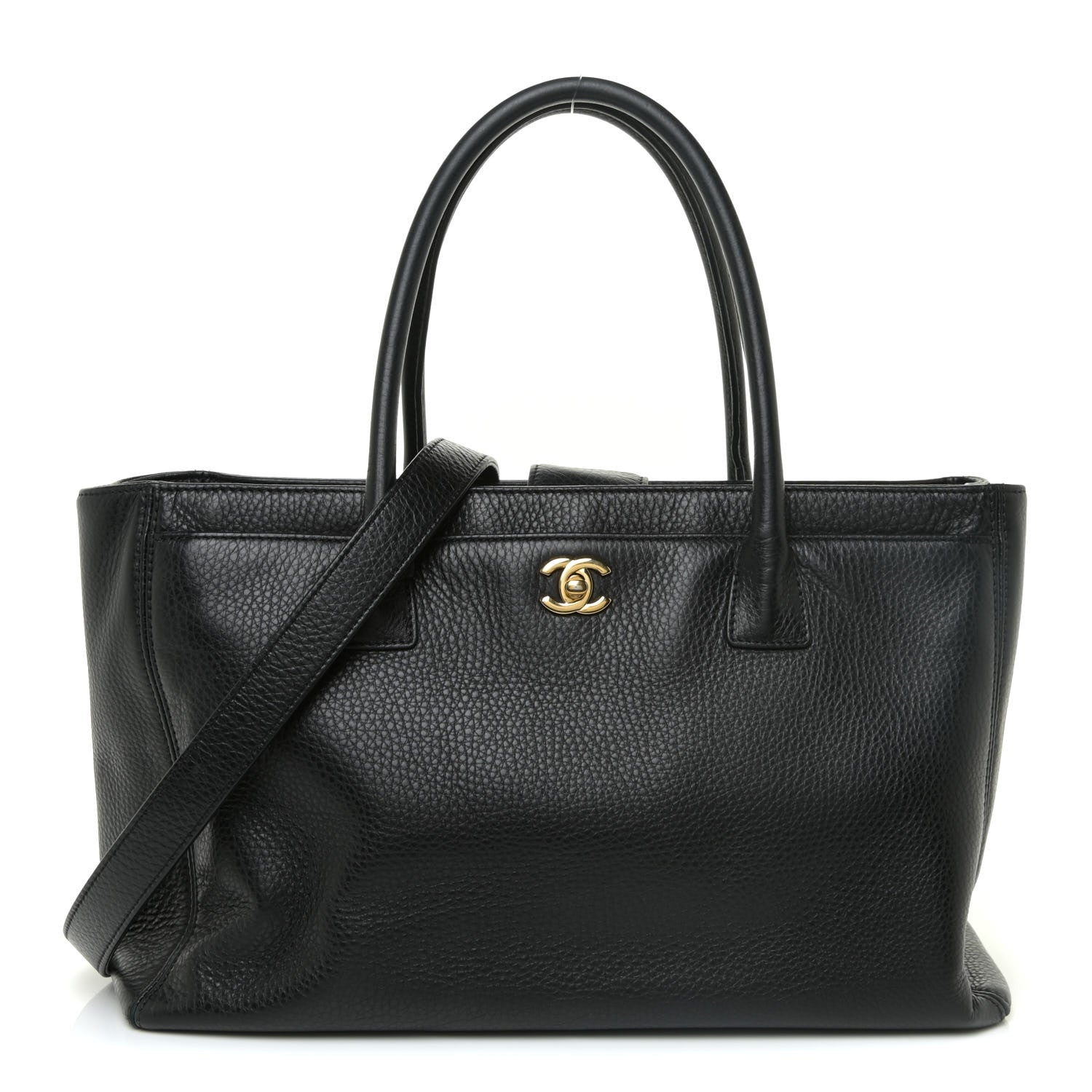 Chanel Calfskin Cerf Executive Shopper Tote Black 1 of 17