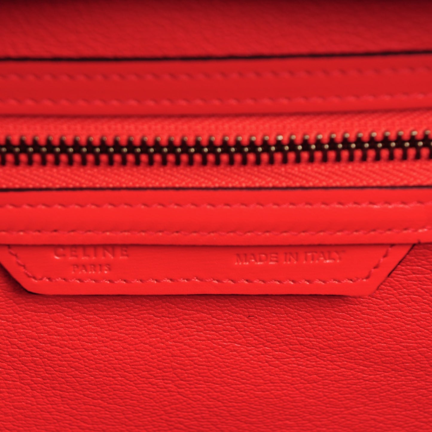 Smooth Calfskin Mini Luggage Vermillion
