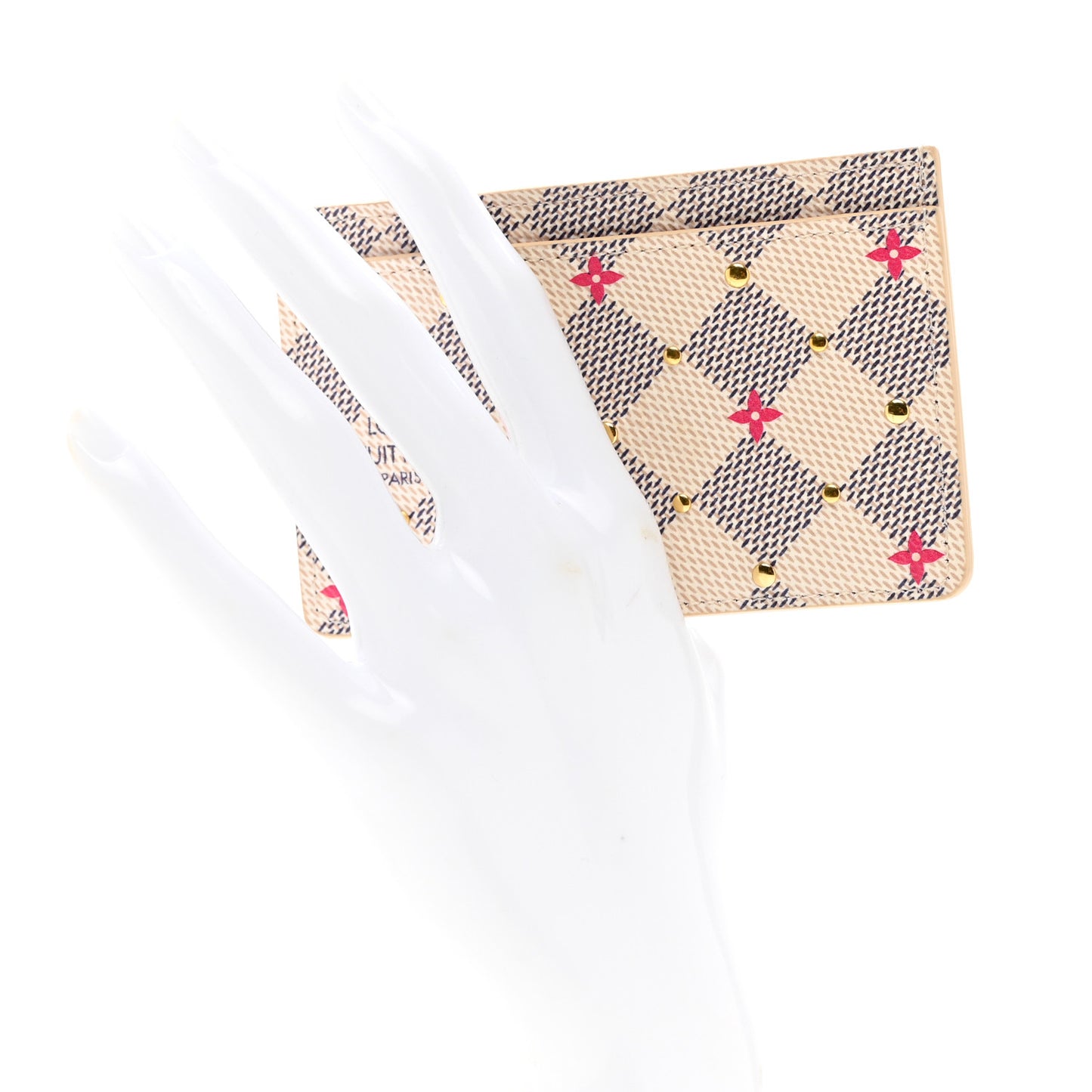 Damier Azur Studded Card Holder