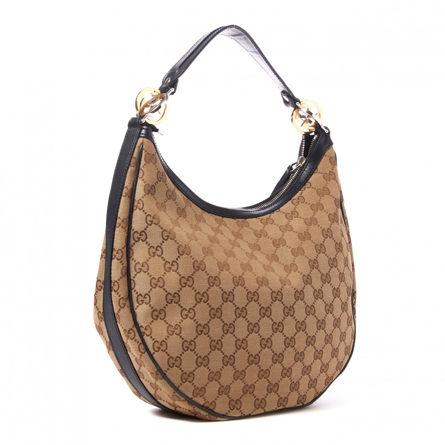 Monogram Medium GG Twins Hobo Black