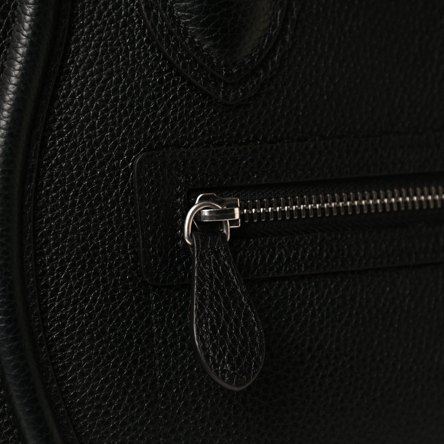 Drummed Calfskin Micro Luggage Black