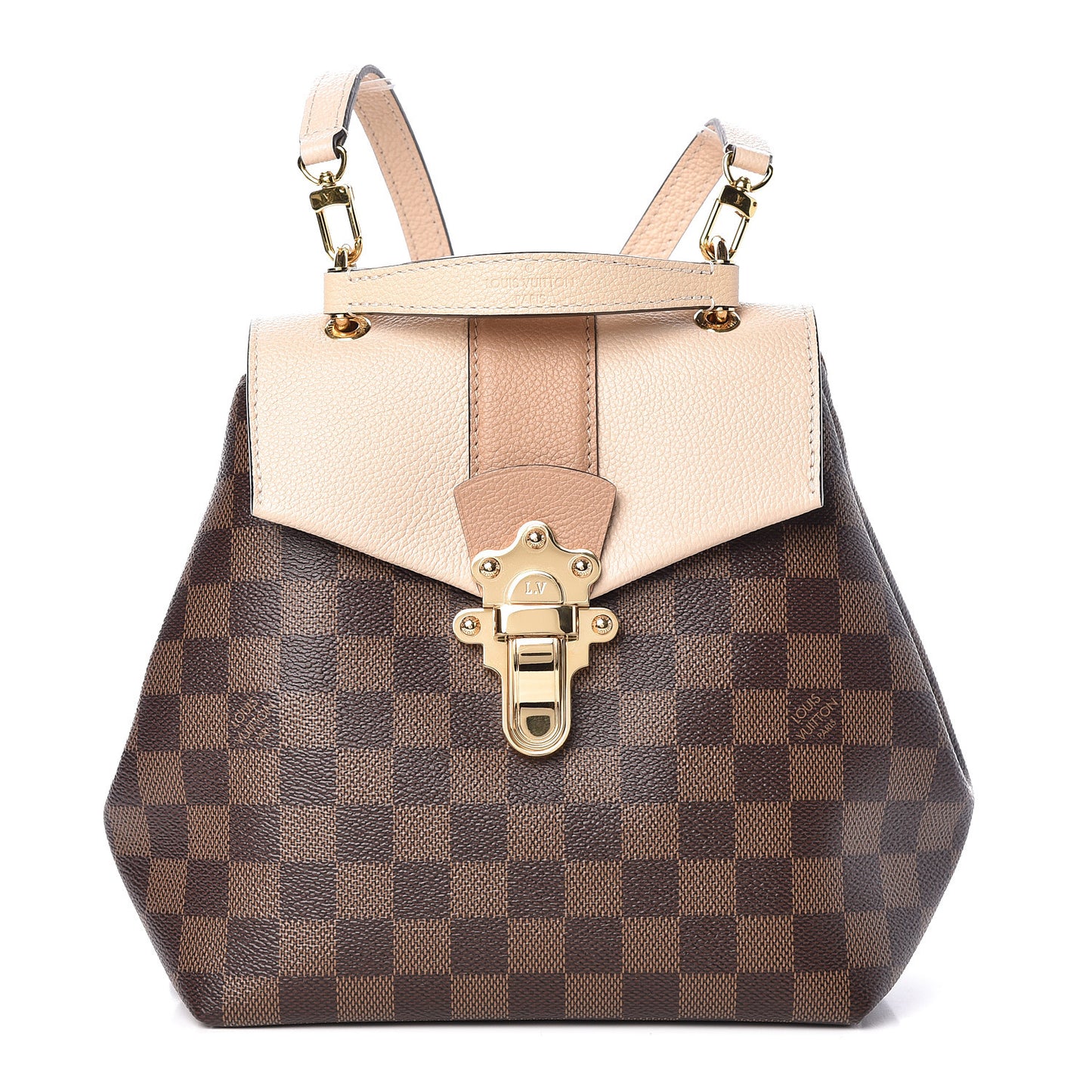 Damier Ebene Clapton Backpack Creme