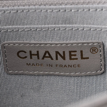 Chanel Calfskin Chevron Quilted Small Statement Flap Grey 6 of 10