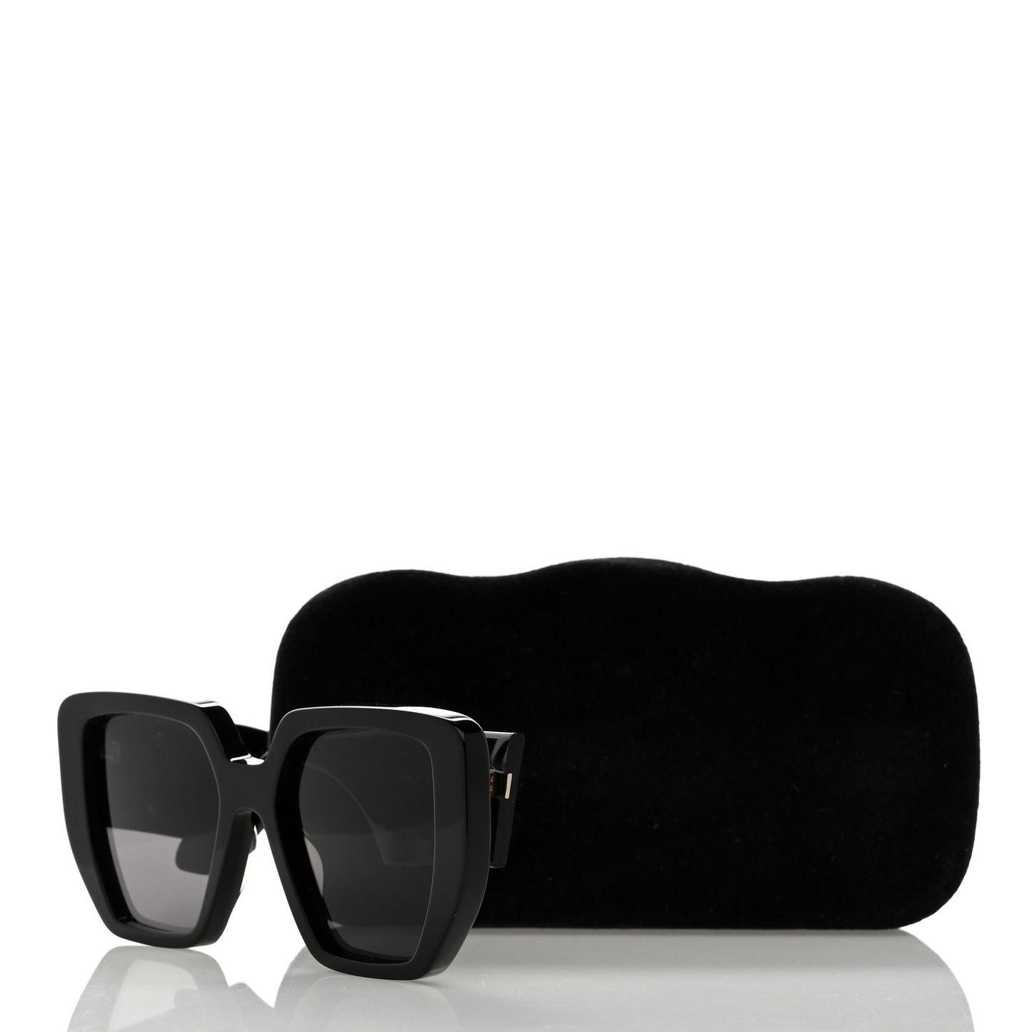 Acetate Square Frame Sunglasses GG0956S Black