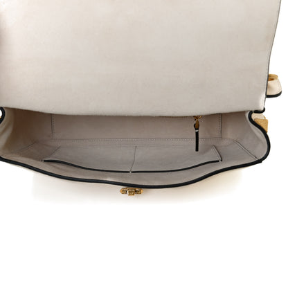 Valentino Garavani Grained Calfskin Large Roman Stud Shoulder Bag Light Ivory 5 of 10